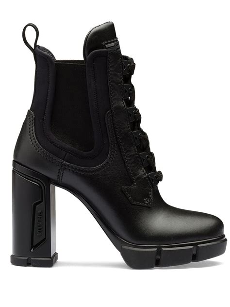 prada boots chunky|prada chunky heel ankle boots.